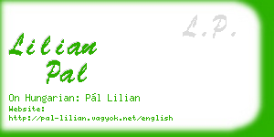 lilian pal business card