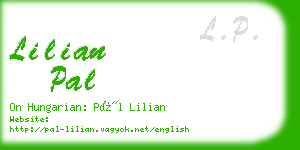 lilian pal business card